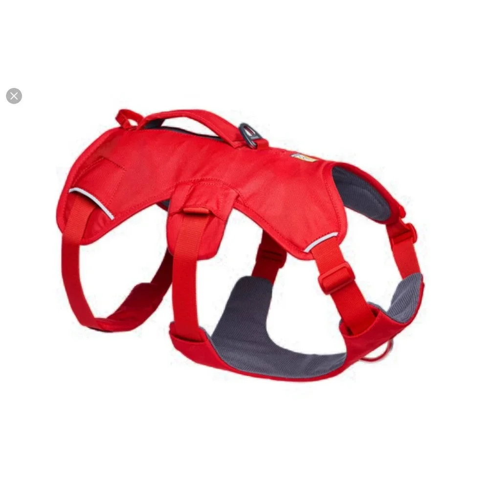 Ruffwear Front Range Dog Harness Red Medium Padded Reflective Adjustable Walking